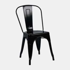 Cadeira Empilhável Industrial de Aço Thinia Home