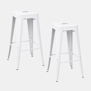 Pack 2 Bancos Médios Industriais de Aço Thinia Home