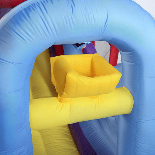 AIYAPLAY Castelo Insuflável Aquático 6 em 1 com Insuflador de 550W para Crianças com Escorrega Parede de Escalada Piscina Aro de Basquetebol e Baliza de Futebol para Exterior e Interior 470x445x205 cm