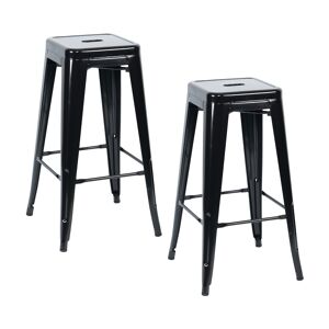 Pack 2 Bancos Médios Industriais de Aço Thinia Home