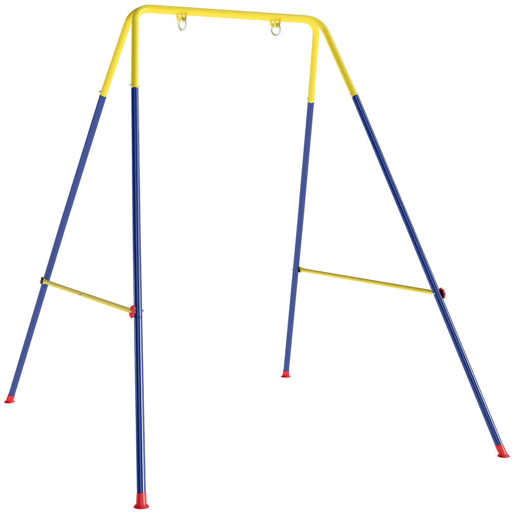 Aiyaplay estructura de columpio infantil plegable estructura metálica para 1 columpio (no incluye) con 2 ganchos 4 estacas resistente para 50 kg forma