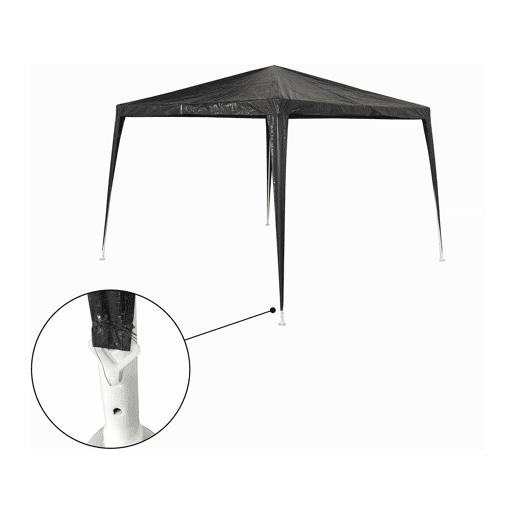Estrado de jardim atacha 3 - 3 x 3 m - Cinzento