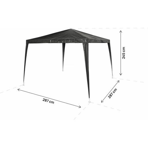 Estrado de jardim atacha 3 - 3 x 3 m - Cinzento