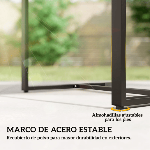 Outsunny Conjunto de Móveis de Exterior de 3 Peças Conjunto de Jardim em Vime PE com Cadeiras Mesa de Vidro Temperado e Almofadas Móveis para Balcão Cinza Claro