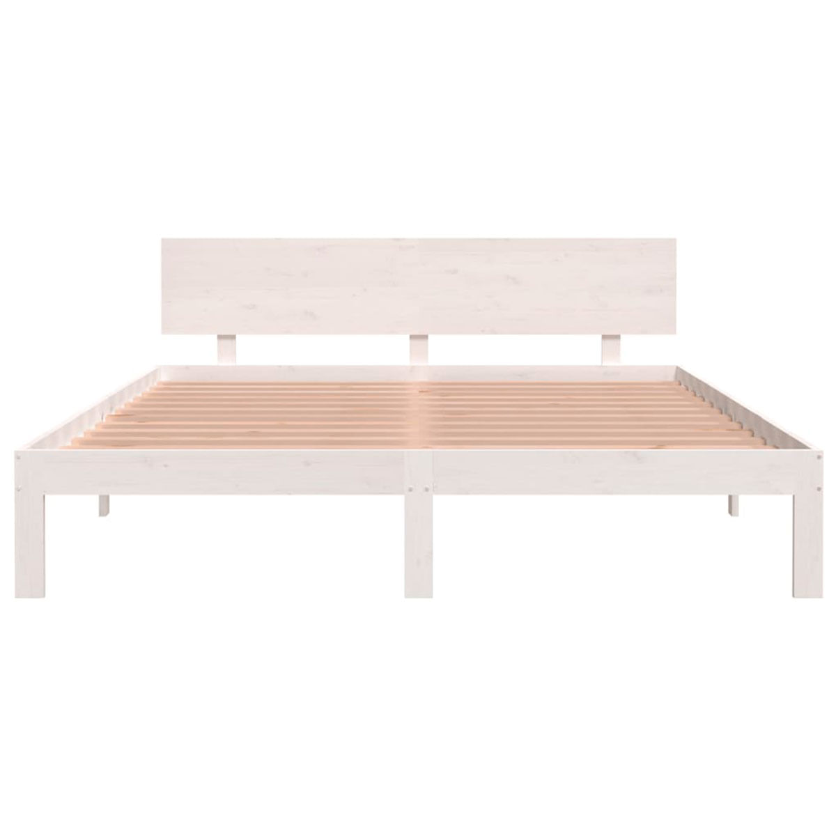 Estructura de cama de madera genova blanco artick 160x200 cm