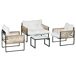 Conjunto de Jardín Acero, PE Outsunny Conjunto de Jardín Acero, PE Outsunny Crudo
