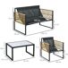 Conjunto de Jardín Acero, PE Outsunny Conjunto de Jardín Acero, PE Outsunny Crudo
