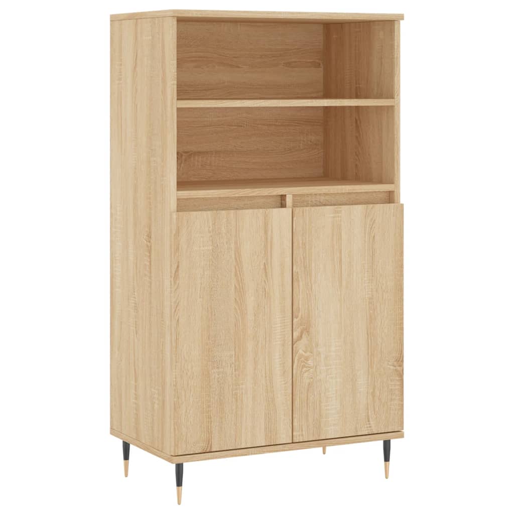 Aparador alto - Mueble de almacenamiento 60 Madera Clara