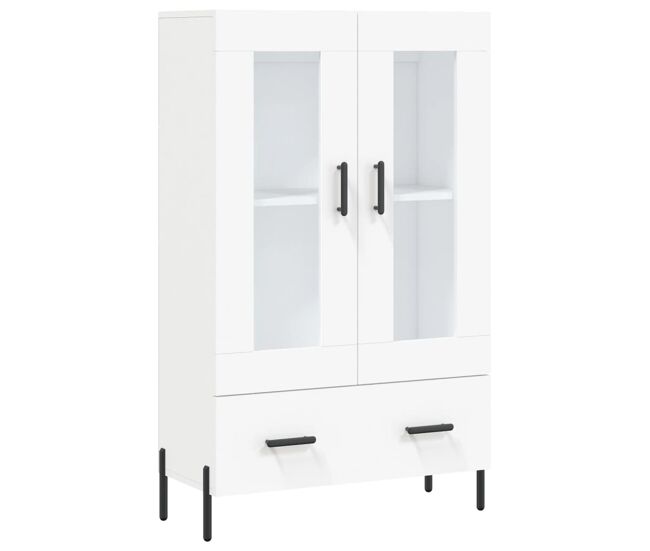 Aparador alto - mueble de almacenamiento madera de ingeniería blanco 69,5x31x115 cm es1224