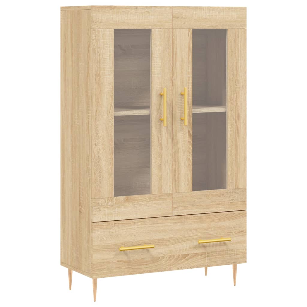Aparador alto - Mueble de almacenamiento 69 Madera Clara