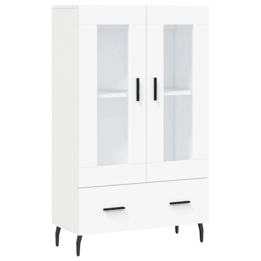 Armário alto - Bufete - Móvel de apoio 69,5x31x115 cm derivados de madeira branco pt1225