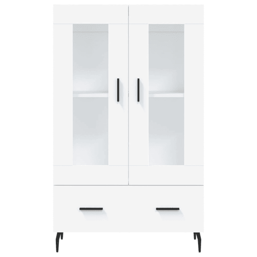 Armário alto - Bufete - Móvel de apoio 69,5x31x115 cm derivados de madeira branco pt1225