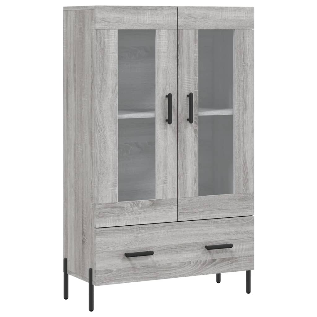 Aparador alto - Mueble de almacenamiento 69 Roble/ Gris