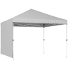 Outsunny Tenda Dobrável 3x3 m Pop-up com Parede Lateral Tenda de Jardim com Proteção UPF50+ Empurre Central Altura Ajustável Bolsa de Transporte Tenda para Campismo Exterior Branco