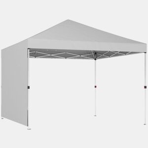 Outsunny Tenda Dobrável 3x3 m Pop-up com Parede Lateral Tenda de Jardim com Proteção UPF50+ Empurre Central Altura Ajustável Bolsa de Transporte Tenda para Campismo Exterior Branco