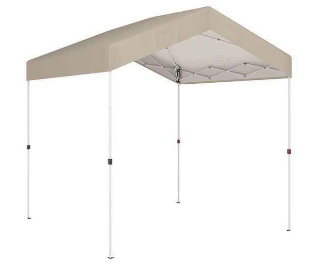 Outsunny carpa plegable 2,4x2,4 m, pop-up, cenador de jardín con upf50+, bloqueo central, altura ajustable, bolsa de transporte, sacos arena, gazebo