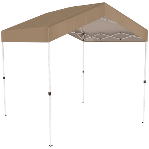 Outsunny Tenda Dobrável 2,4x2,4 m - Tenda Pop-up de Jardim com UPF50+, Bloqueio Central, Altura Ajustável, Bolsa de Transporte e Sacos de Areia - Exterior Bege