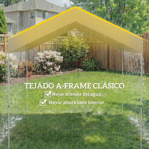 Outsunny Tenda Dobrável 2,4x2,4 m - Tenda Pop-up de Jardim com UPF50+, Bloqueio Central, Altura Ajustável, Bolsa de Transporte e Sacos de Areia - Exterior Bege