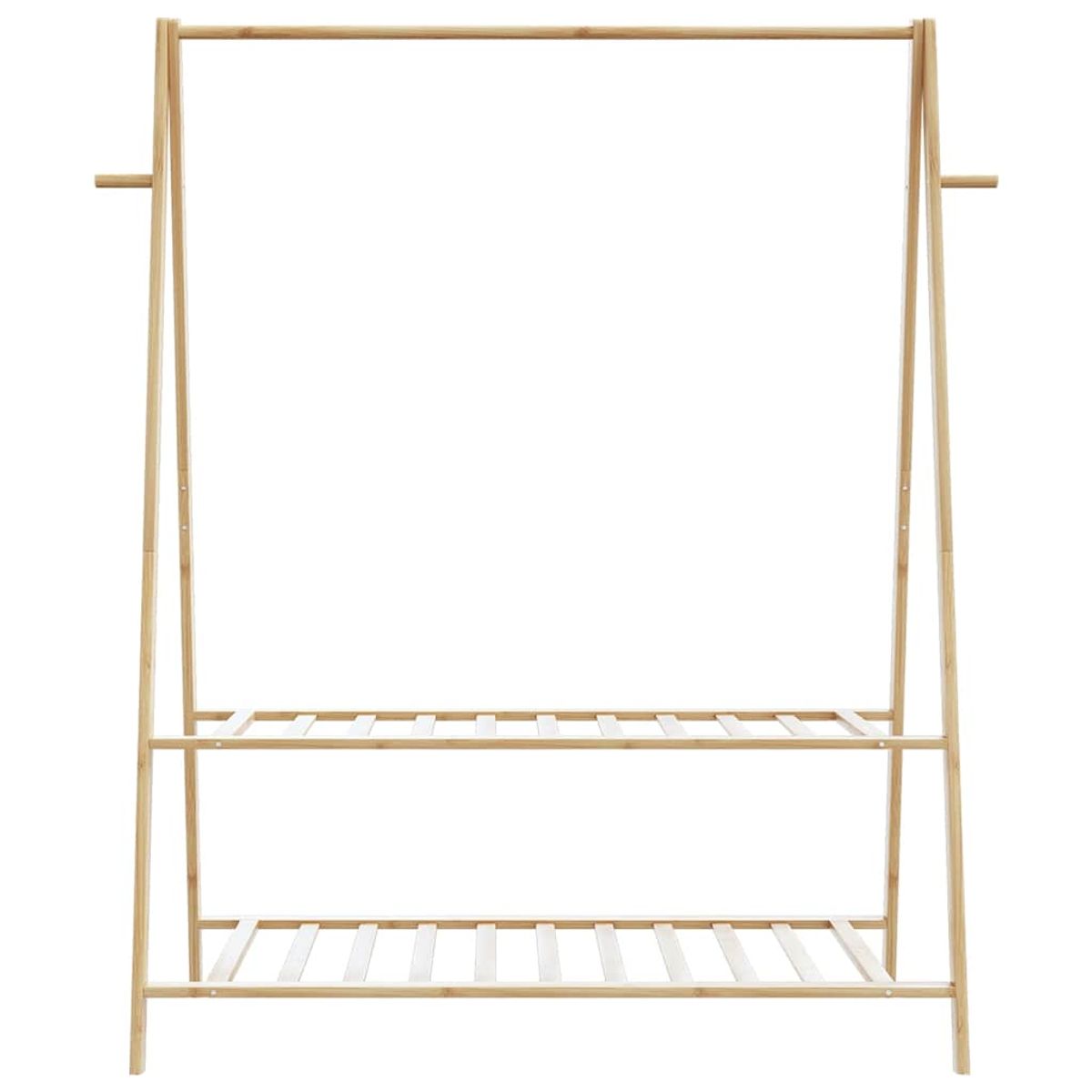Perchero bosque plegable 2 estantes natural 150,5x132x45,5 cm