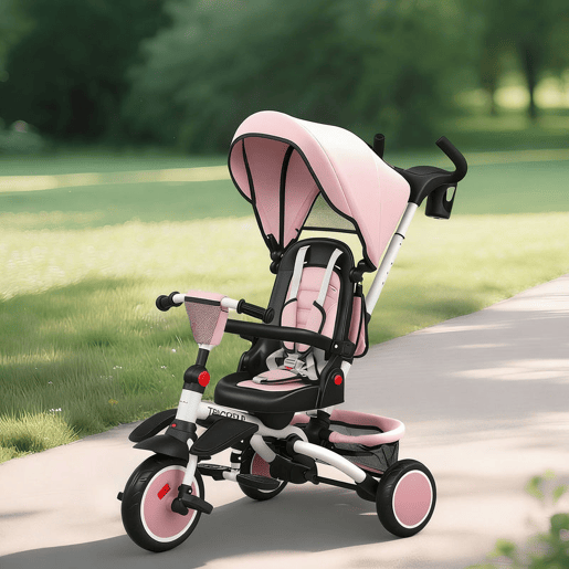 AIYAPLAY Triciclo Evolutivo 6 em 1 Dobrável Bicicleta para Crianças dos 1-5 Anos Assento Giratório 360° Encosto Reclinável com Toldo Pedais Barra de Empurrar Cesto Apoios para os Pés Rosa AIYAPLAY Triciclo Evolutivo 6 em 1 Dobrável Bicicleta para Crianças dos 1-5 Anos Assento Giratório 360° Encosto Reclinável com Toldo Pedais Barra de Empurrar Cesto Apoios para os Pés Rosa