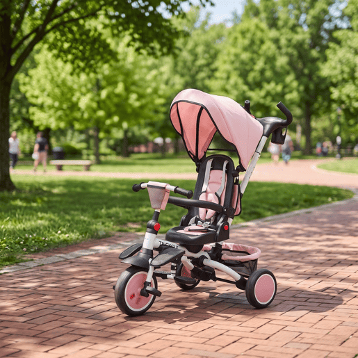 AIYAPLAY Triciclo Evolutivo 6 em 1 Dobrável Bicicleta para Crianças dos 1-5 Anos Assento Giratório 360° Encosto Reclinável com Toldo Pedais Barra de Empurrar Cesto Apoios para os Pés Rosa AIYAPLAY Triciclo Evolutivo 6 em 1 Dobrável Bicicleta para Crianças dos 1-5 Anos Assento Giratório 360° Encosto Reclinável com Toldo Pedais Barra de Empurrar Cesto Apoios para os Pés Rosa