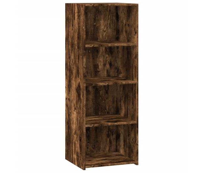 Aparador alto - mueble de almacenamiento madera de ingeniería roble ahumado 45x41x124 cm es1365