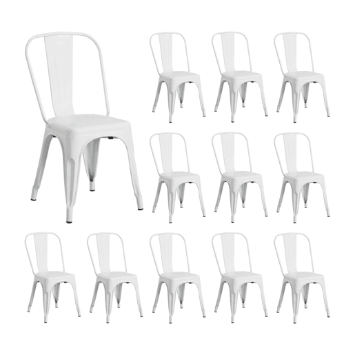 Pack 12 Cadeiras Industriais Strong Thinia Home
