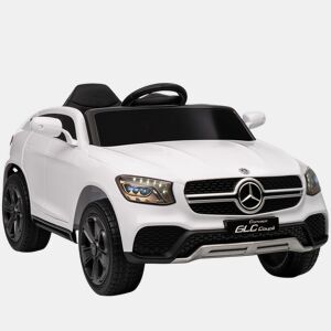 AIYAPLAY Carro Elétrico para Crianças Mercedes-Benz GLC, Coupé de Bateria 12V com Controlo Remoto 2,4 G Motor Duplo Arranque Progressivo 3u20135 kmh Uso 80 Min MP3 Buzina e Faróis LED 3-6 Anos Branco