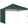 Outsunny Tenda Dobrável 3x3 m Pop-up com Parede Lateral Tenda de Jardim com Proteção UPF50+ Empurre Central Altura Ajustável Bolsa de Transporte Tenda para Campismo Exterior Verde