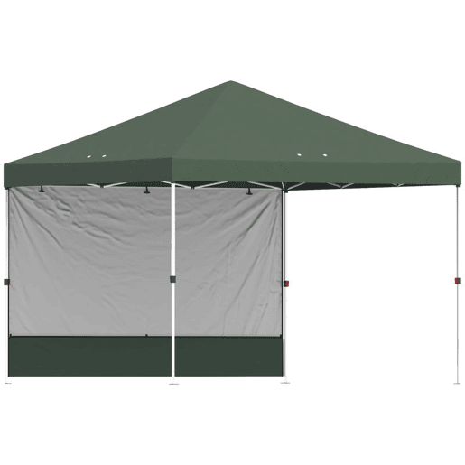 Outsunny Tenda Dobrável 3x3 m Pop-up com Parede Lateral Tenda de Jardim com Proteção UPF50+ Empurre Central Altura Ajustável Bolsa de Transporte Tenda para Campismo Exterior Verde