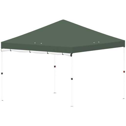 Outsunny Tenda Dobrável 3x3 m Pop-up com Parede Lateral Tenda de Jardim com Proteção UPF50+ Empurre Central Altura Ajustável Bolsa de Transporte Tenda para Campismo Exterior Verde