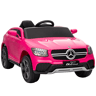 AIYAPLAY Carro Elétrico para Crianças Mercedes-Benz GLC, Coupé com Bateria 12V, Comando à Distância 2,4 G, Motor Duplo, Arranque Progressivo, Velocidade 3u20135 kmh, Uso até 80 Minutos, MP3, Buzina e Faróis LED, Idade 3-6 Anos, Cor Rosa