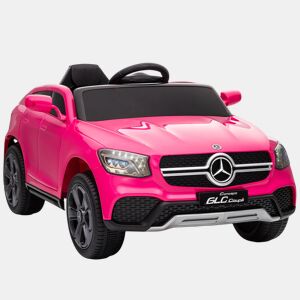 AIYAPLAY Carro Elétrico para Crianças Mercedes-Benz GLC, Coupé com Bateria 12V, Comando à Distância 2,4 G, Motor Duplo, Arranque Progressivo, Velocidade 3u20135 kmh, Uso até 80 Minutos, MP3, Buzina e Faróis LED, Idade 3-6 Anos, Cor Rosa