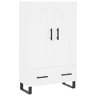 Armário alto - Bufete - Móvel de apoio 69,5x31x115 cm derivados de madeira branco pt1232
