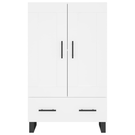 Armário alto - Bufete - Móvel de apoio 69,5x31x115 cm derivados de madeira branco pt1232