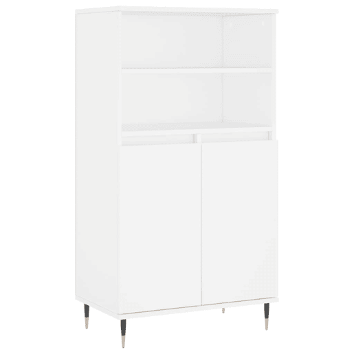 Armário alto - Bufete - Móvel de apoio 60x36x110 cm derivados de madeira branco pt620 Armário alto - Bufete - Móvel de apoio 60x36x110 cm derivados de madeira branco pt620
