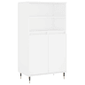 Armário alto - Bufete - Móvel de apoio 60x36x110 cm derivados de madeira branco pt620