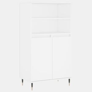 Armário alto - Bufete - Móvel de apoio 60x36x110 cm derivados de madeira branco pt620