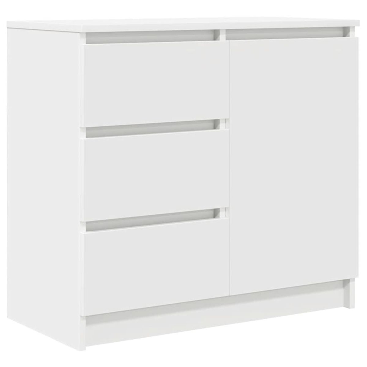 Aparador risco puerta + 3 cajones blanco 65x71x35 cm