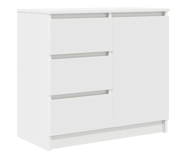 Aparador risco puerta + 3 cajones blanco 65x71x35 cm
