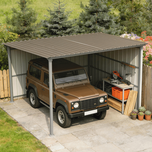 Outsunny 12x Painéis para Telhado de Aço Galvanizado, Chapas Perfiladas para Telhado 7m² para Abrigos Garagens Exterior 129x45cm Castanho