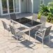 Conjunto de Jardín Metal, Textilene Outsunny Conjunto de Jardín Metal, Textilene Outsunny Gris Claro