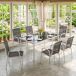 Conjunto de Jardín Metal, Textilene Outsunny Conjunto de Jardín Metal, Textilene Outsunny Gris Claro