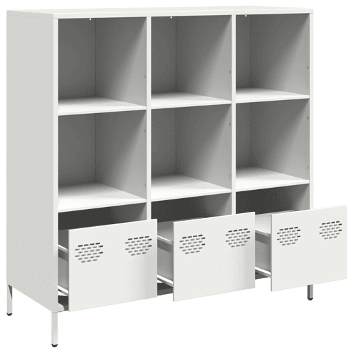 Aparador - Bufete - Móvei de apoio alto 101,5x39x103,5 cm aço branco pt2206