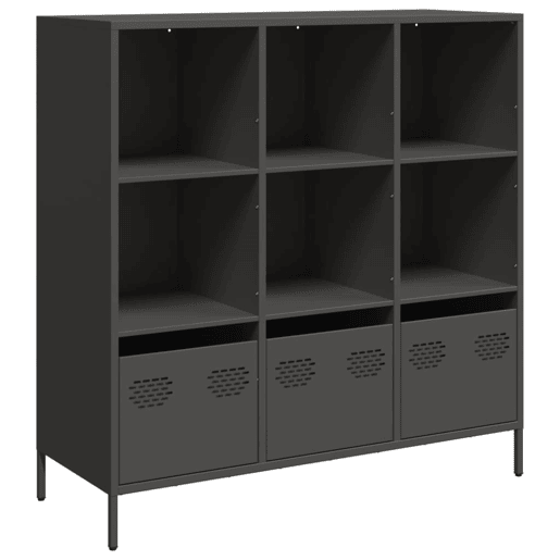Armário alto - Bufete - Móvei de apoio 101,5x39x103,5 cm aço preto pt2329