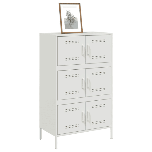 Aparador - Bufete - Móvei de apoio alto 68x39x113 cm aço branco pt2225
