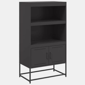 Aparador - Bufete - Móvei de apoio alto 68,5x38,5x123,5 cm aço preto pt2340