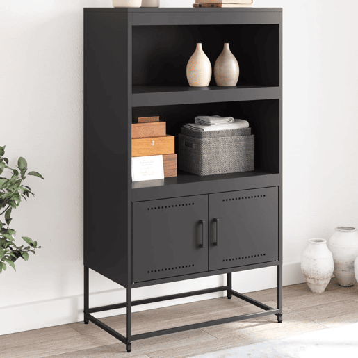 Aparador - Bufete - Móvei de apoio alto 68,5x38,5x123,5 cm aço preto pt2340