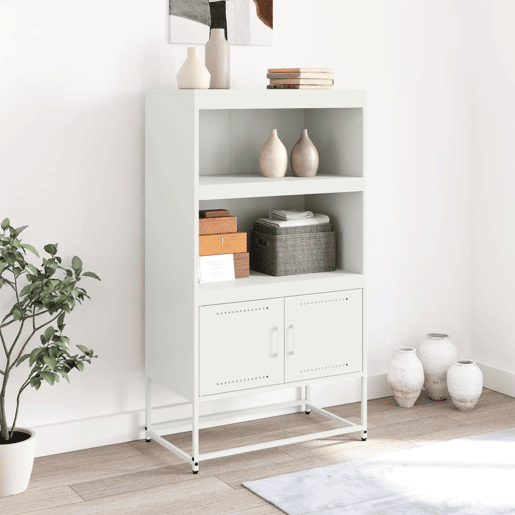Aparador - Bufete - Móvei de apoio alto 68,5x38,5x123,5 cm aço branco pt2219