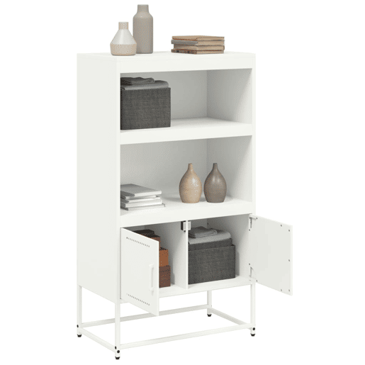 Aparador - Bufete - Móvei de apoio alto 68,5x38,5x123,5 cm aço branco pt2219